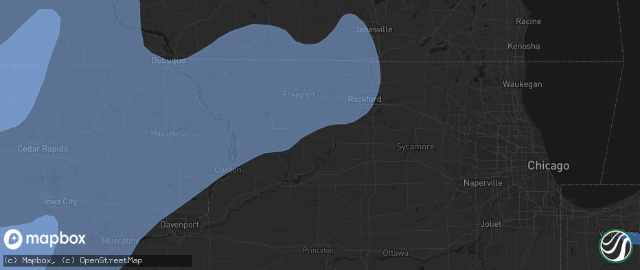 Hail map in Mount Morris, IL on June 11, 2026