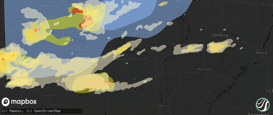Hail map in Mount Sterling, IA on June 11, 2026