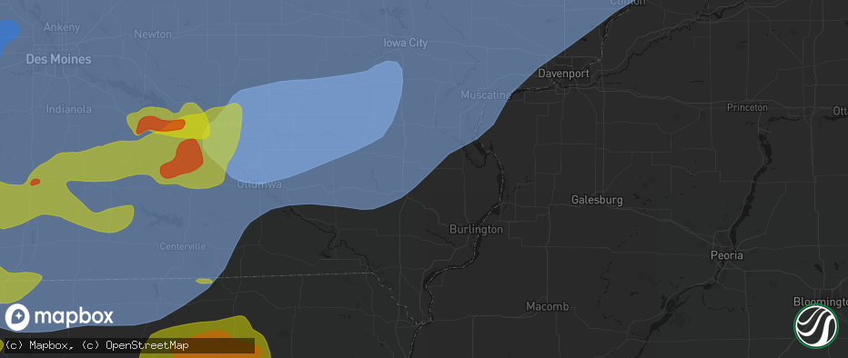 Hail map in Mount Union, IA on June 11, 2026