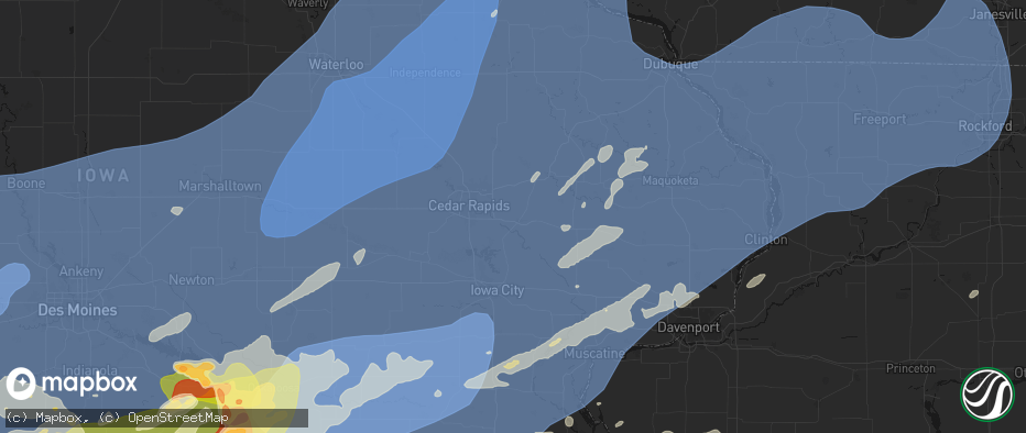 Hail map in Mount Vernon, IA on June 11, 2026