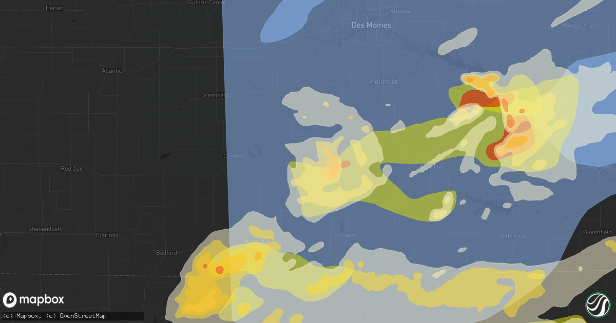 Hail map in Murray, IA on June 11, 2026