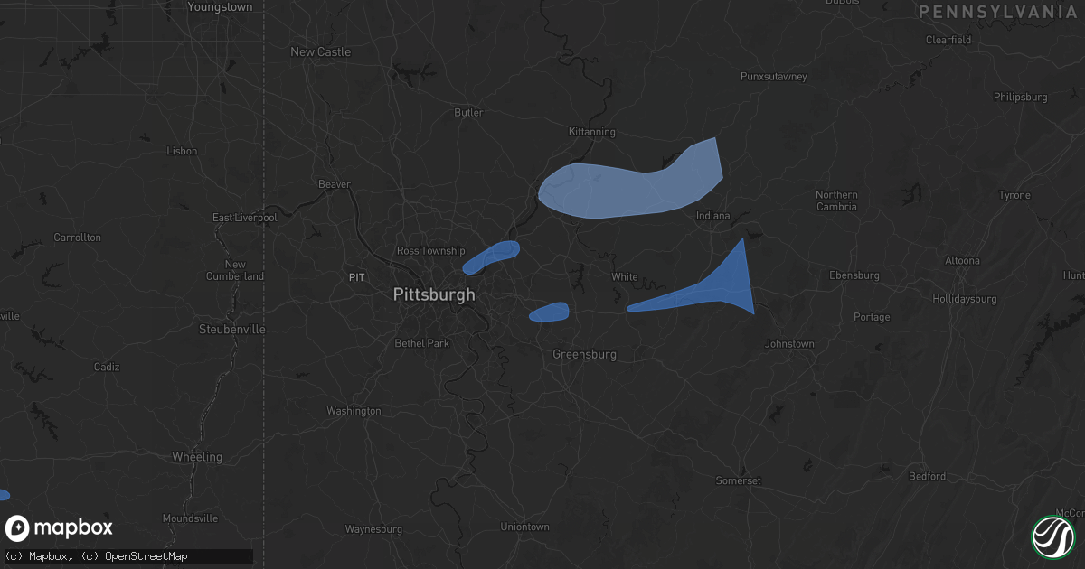 Hail map in Murrysville, PA on June 11, 2026