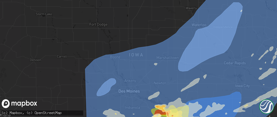 Hail map in Nevada, IA on June 11, 2026