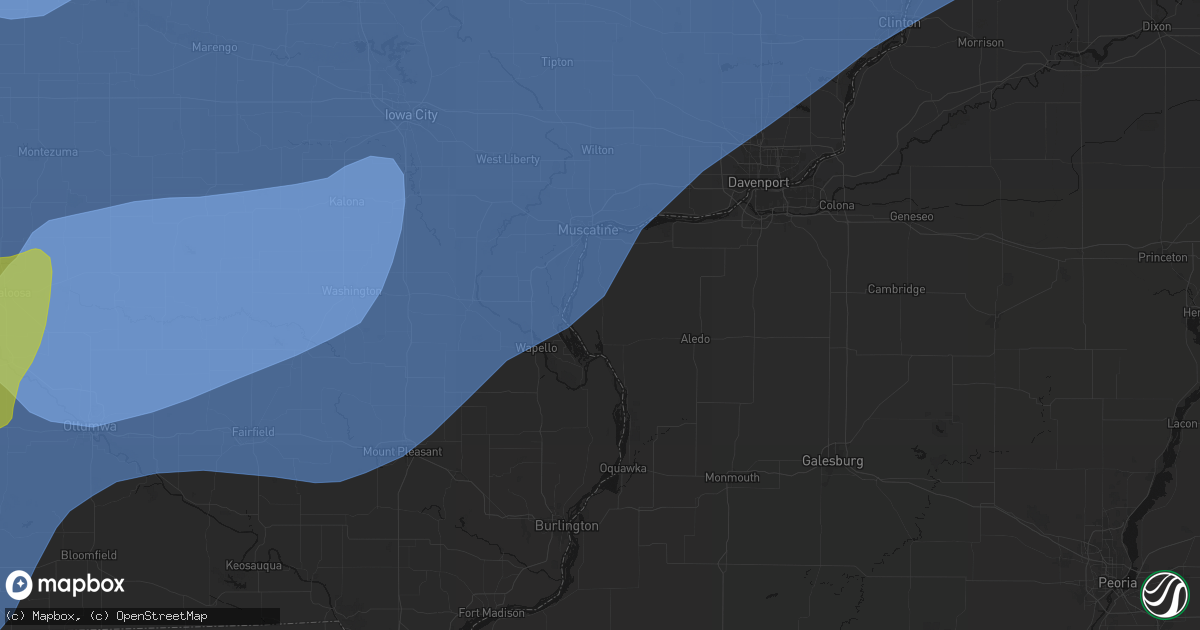 Hail map in New Boston, IL on June 11, 2026