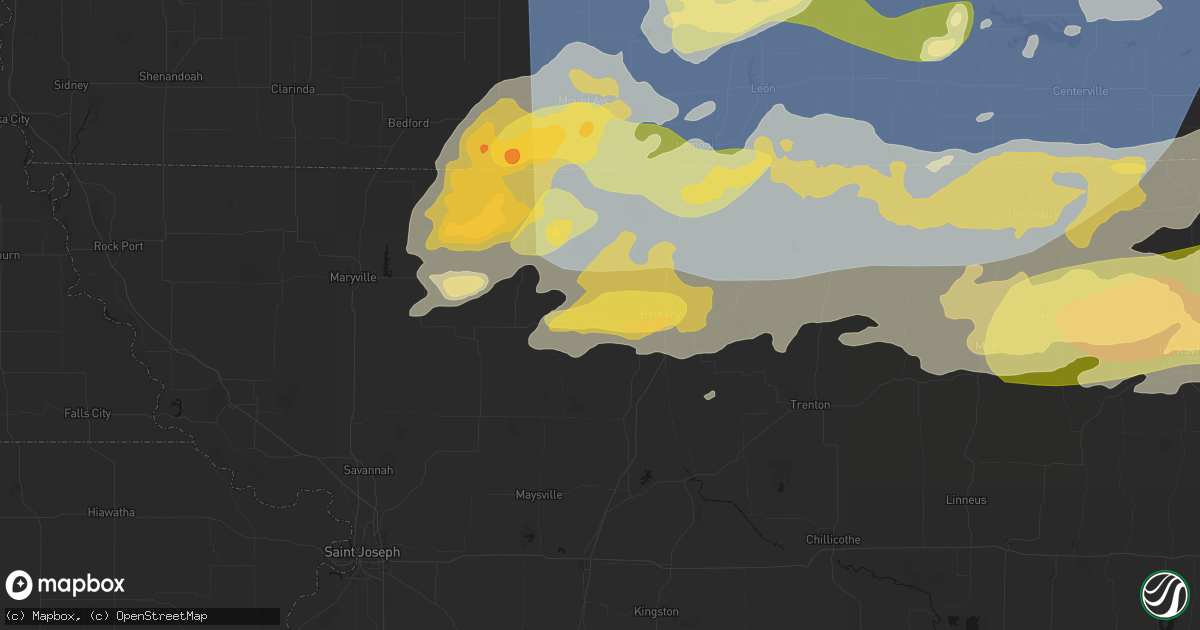 Hail map in New Hampton, MO on June 11, 2026