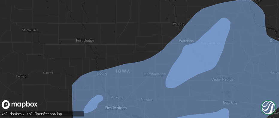 Hail map in New Providence, IA on June 11, 2026
