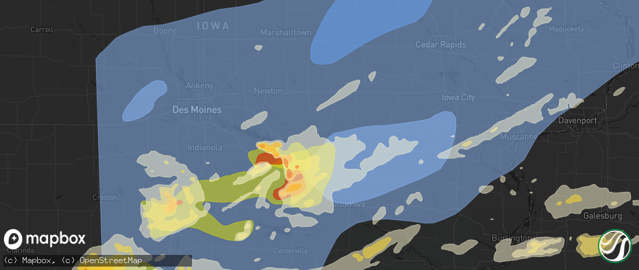 Hail map in New Sharon, IA on June 11, 2026