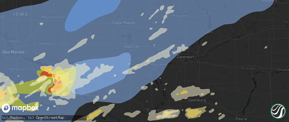 Hail map in Nichols, IA on June 11, 2026