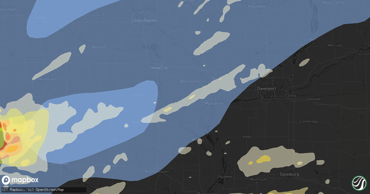 Hail map in Nichols, IA on June 11, 2026
