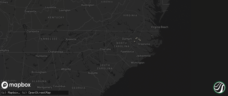 Hail map in North Carolina on June 11, 2026