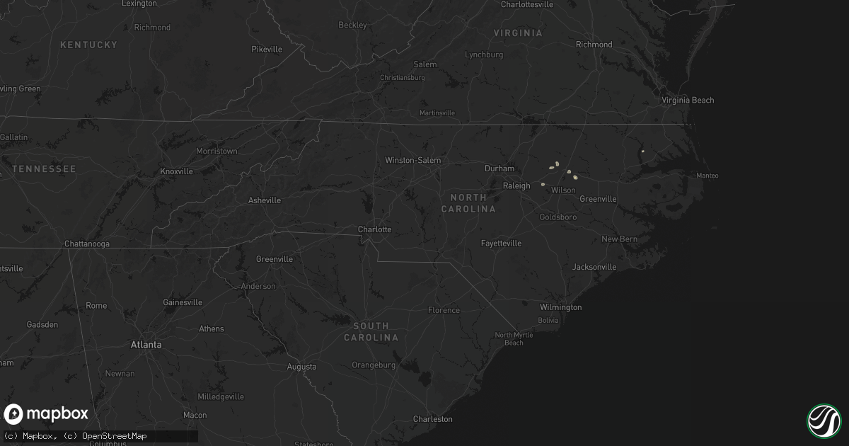 Hail map in North Carolina on June 11, 2026