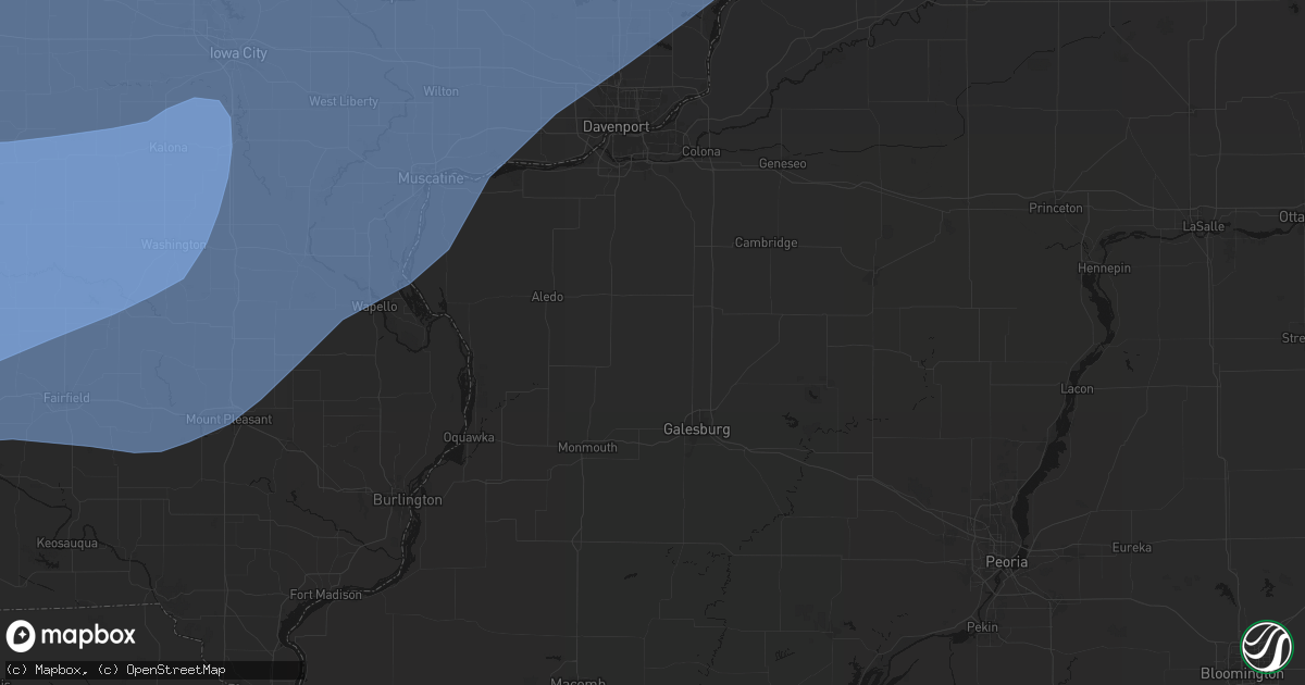 Hail map in North Henderson, IL on June 11, 2026