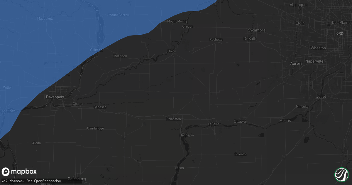 Hail map in Ohio, IL on June 11, 2026