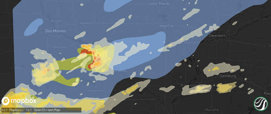 Hail map in Ollie, IA on June 11, 2026