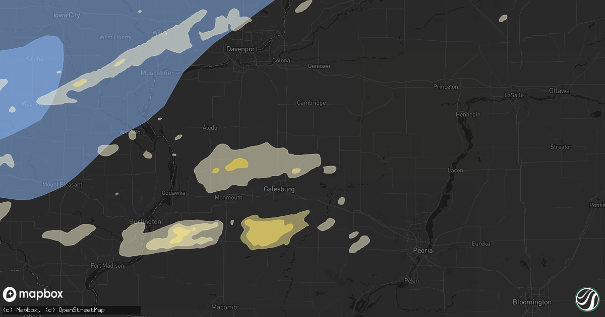 Hail map in Oneida, IL on June 11, 2026