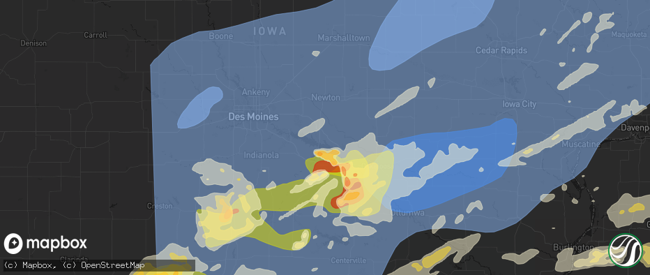 Hail map in Otley, IA on June 11, 2026