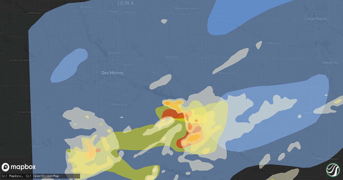Hail map in Otley, IA on June 11, 2026