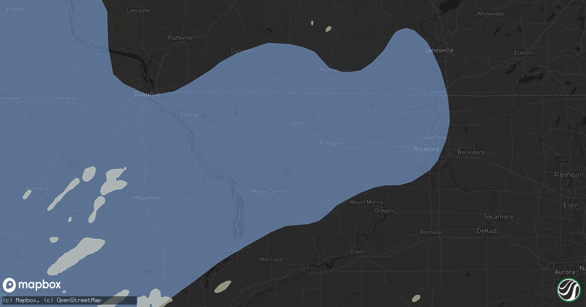 Hail map in Pearl City, IL on June 11, 2026