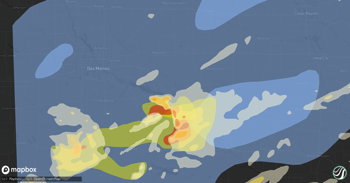 Hail map in Pella, IA on June 11, 2026