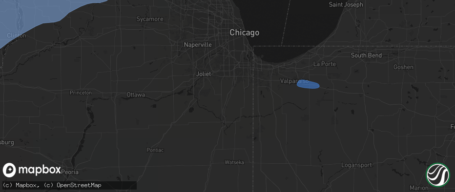 Hail map in Peotone, IL on June 11, 2026