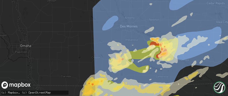 Hail map in Peru, IA on June 11, 2026