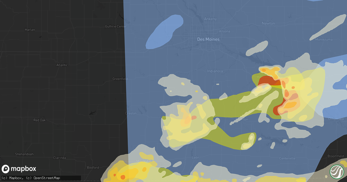 Hail map in Peru, IA on June 11, 2026