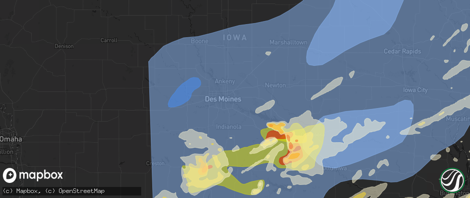 Hail map in Pleasant Hill, IA on June 11, 2026