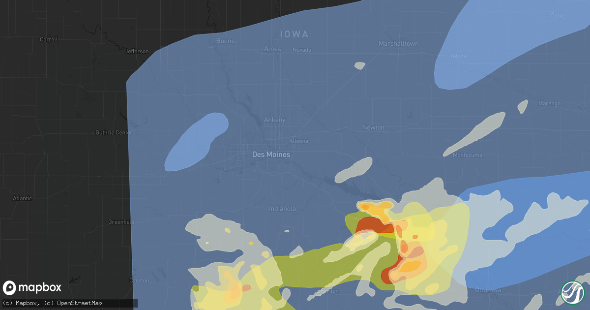 Hail map in Pleasant Hill, IA on June 11, 2026