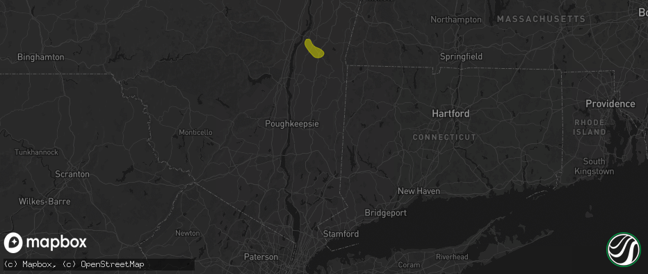 Hail map in Poughquag, NY on June 11, 2026