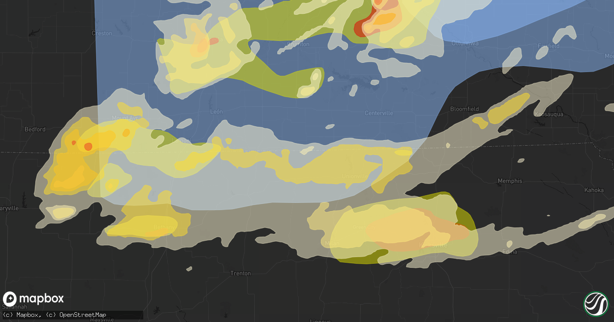 Hail map in Powersville, MO on June 11, 2026