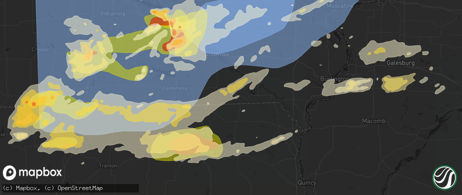 Hail map in Pulaski, IA on June 11, 2026