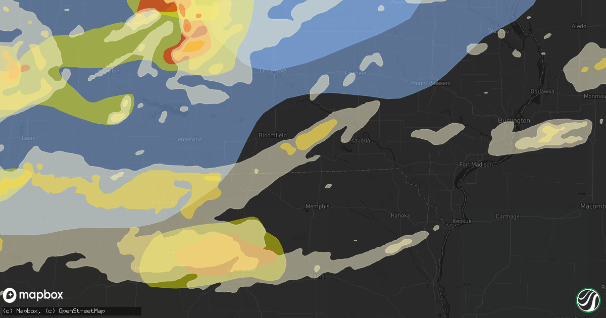 Hail map in Pulaski, IA on June 11, 2026