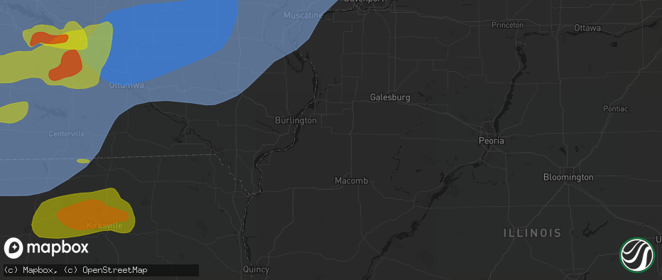 Hail map in Raritan, IL on June 11, 2026