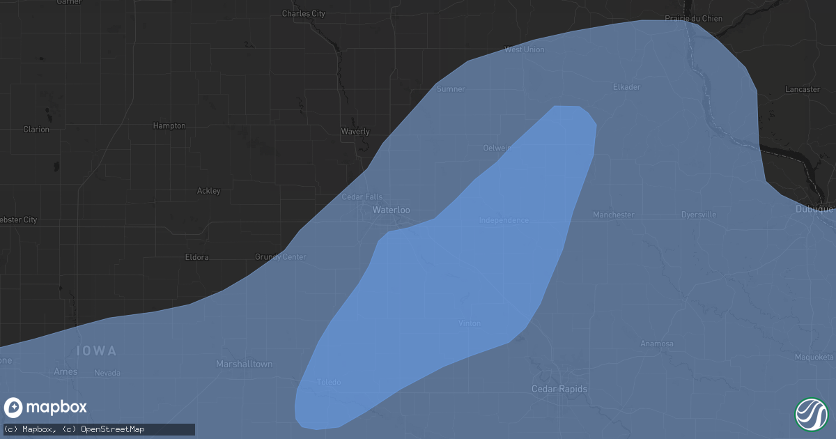 Hail map in Raymond, IA on June 11, 2026
