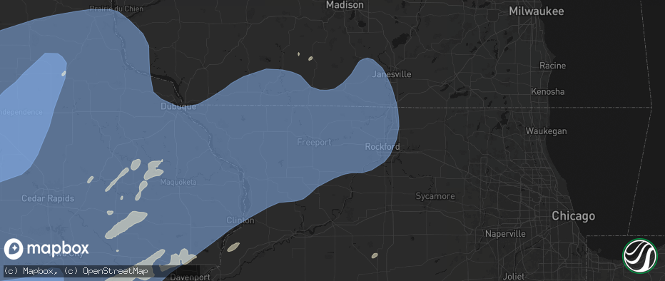 Hail map in Ridott, IL on June 11, 2026