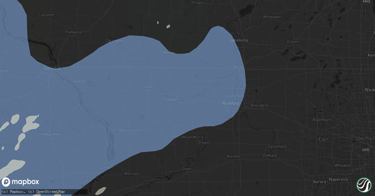 Hail map in Ridott, IL on June 11, 2026