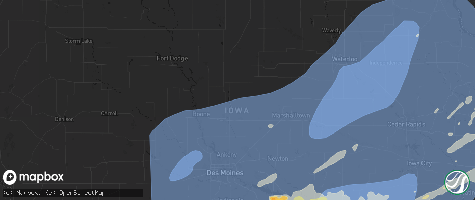 Hail map in Roland, IA on June 11, 2026