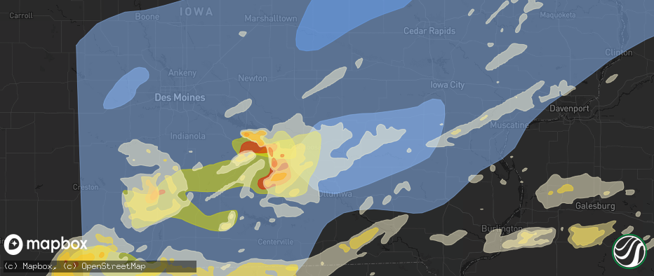 Hail map in Rose Hill, IA on June 11, 2026