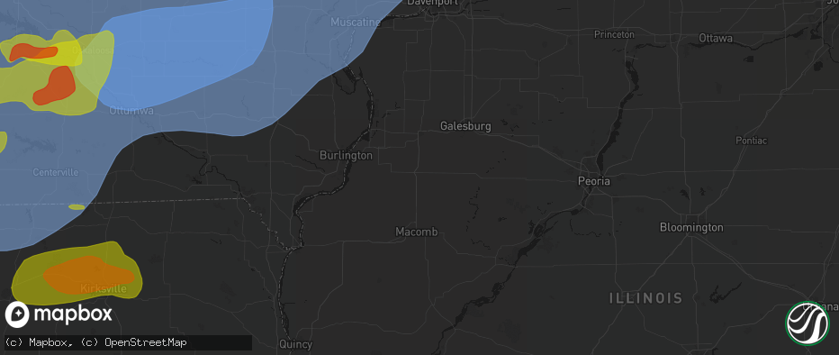 Hail map in Roseville, IL on June 11, 2026
