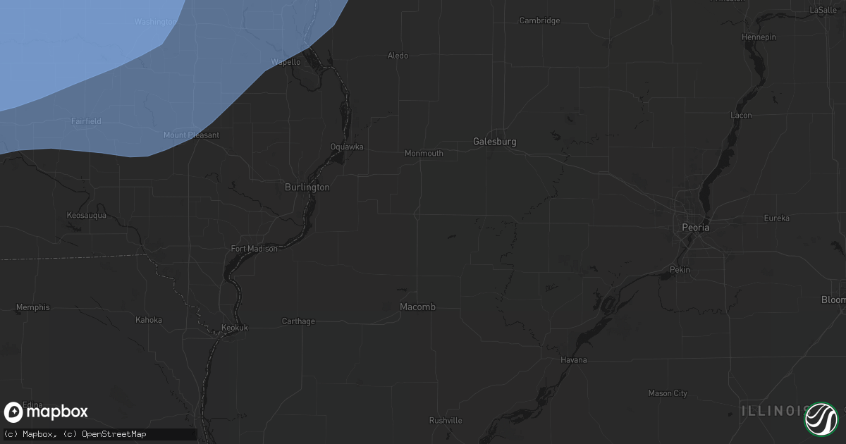 Hail map in Roseville, IL on June 11, 2026