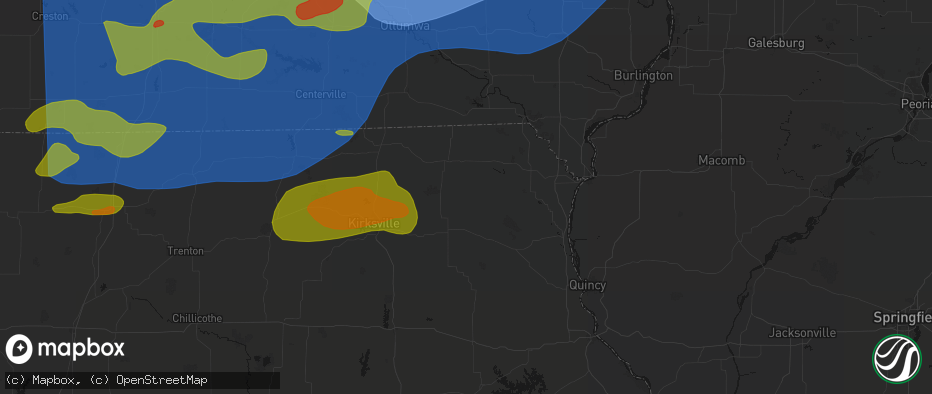 Hail map in Rutledge, MO on June 11, 2026