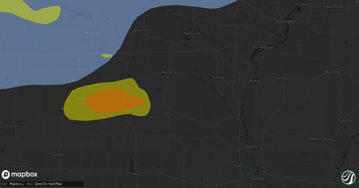 Hail map in Rutledge, MO on June 11, 2026