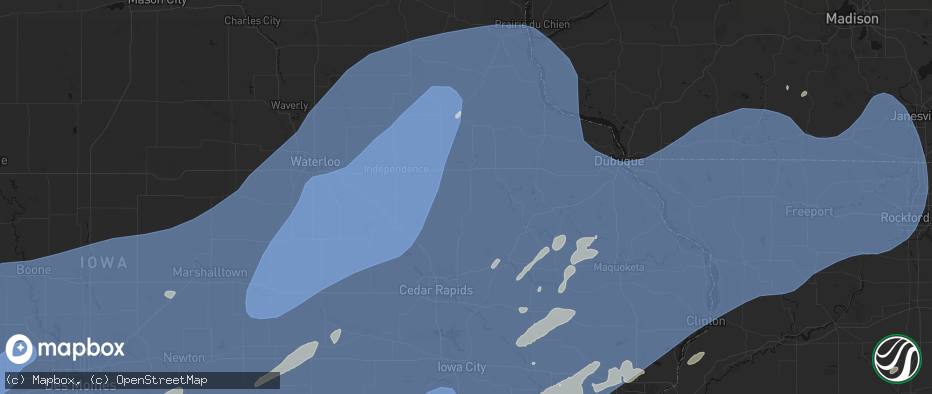 Hail map in Ryan, IA on June 11, 2026