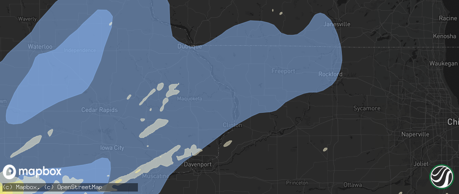 Hail map in Sabula, IA on June 11, 2026