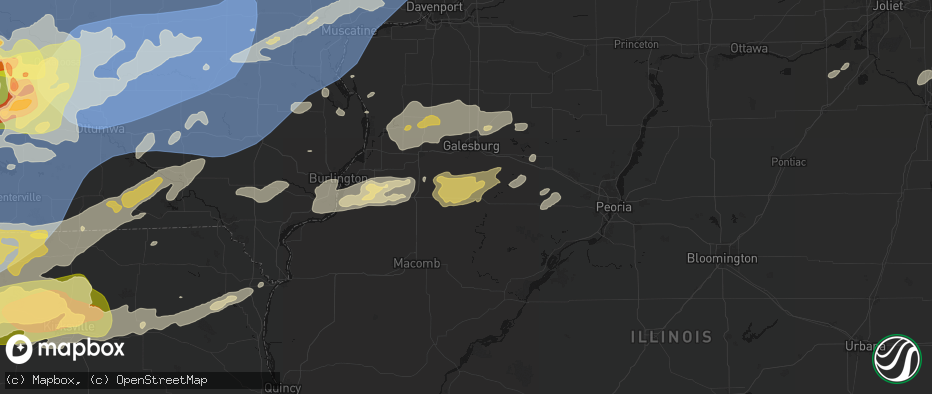 Hail map in Saint Augustine, IL on June 11, 2026