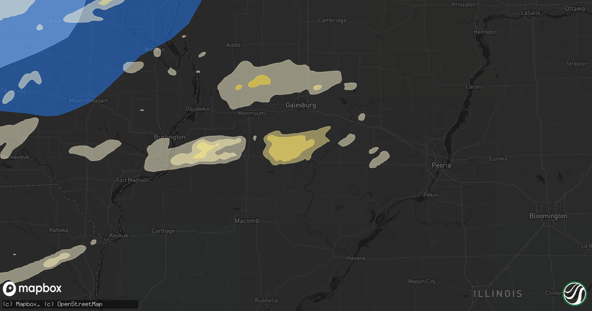 Hail map in Saint Augustine, IL on June 11, 2026