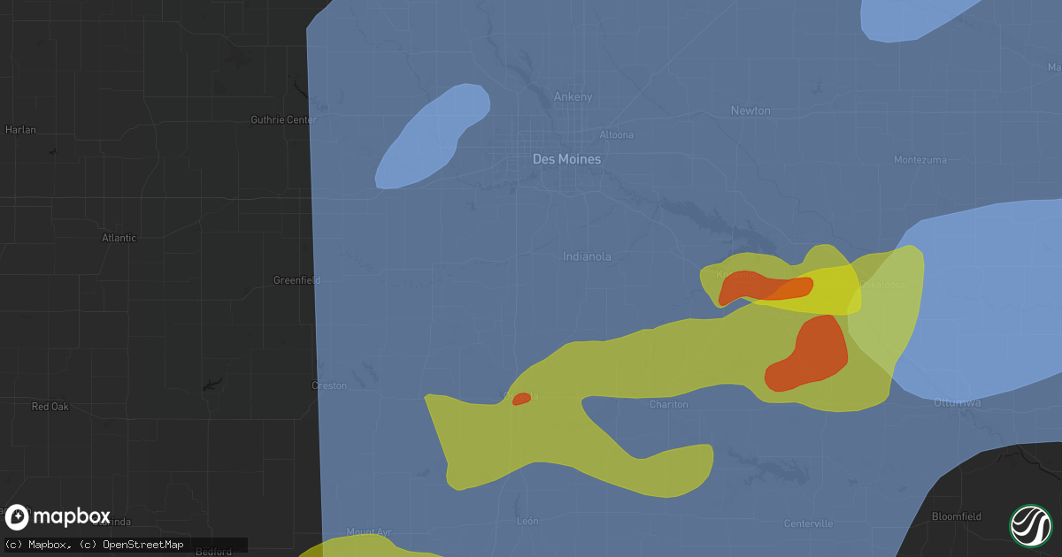 Hail map in Saint Marys, IA on June 11, 2026