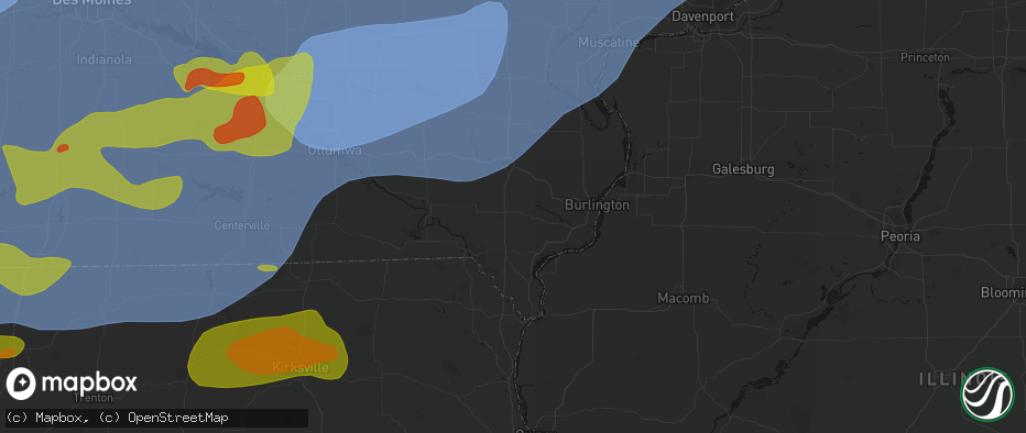 Hail map in Saint Paul, IA on June 11, 2026