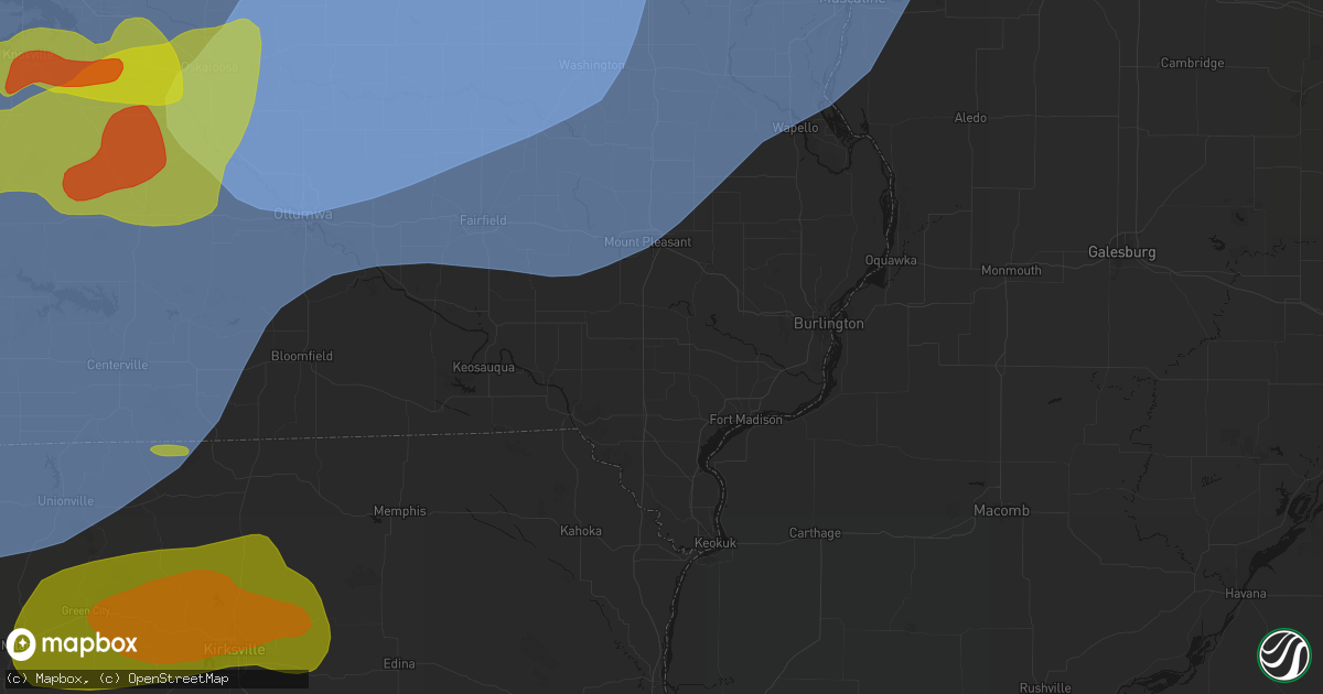 Hail map in Saint Paul, IA on June 11, 2026