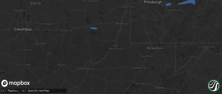 Hail map in Sardis, OH on June 11, 2026